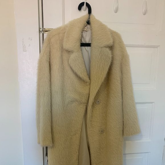 Choosy Faux Fur Knee-Length Coat - Picture 1 of 2